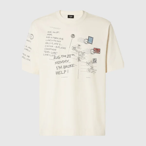 펜디 및 블루 실크 셔츠 FS0795
